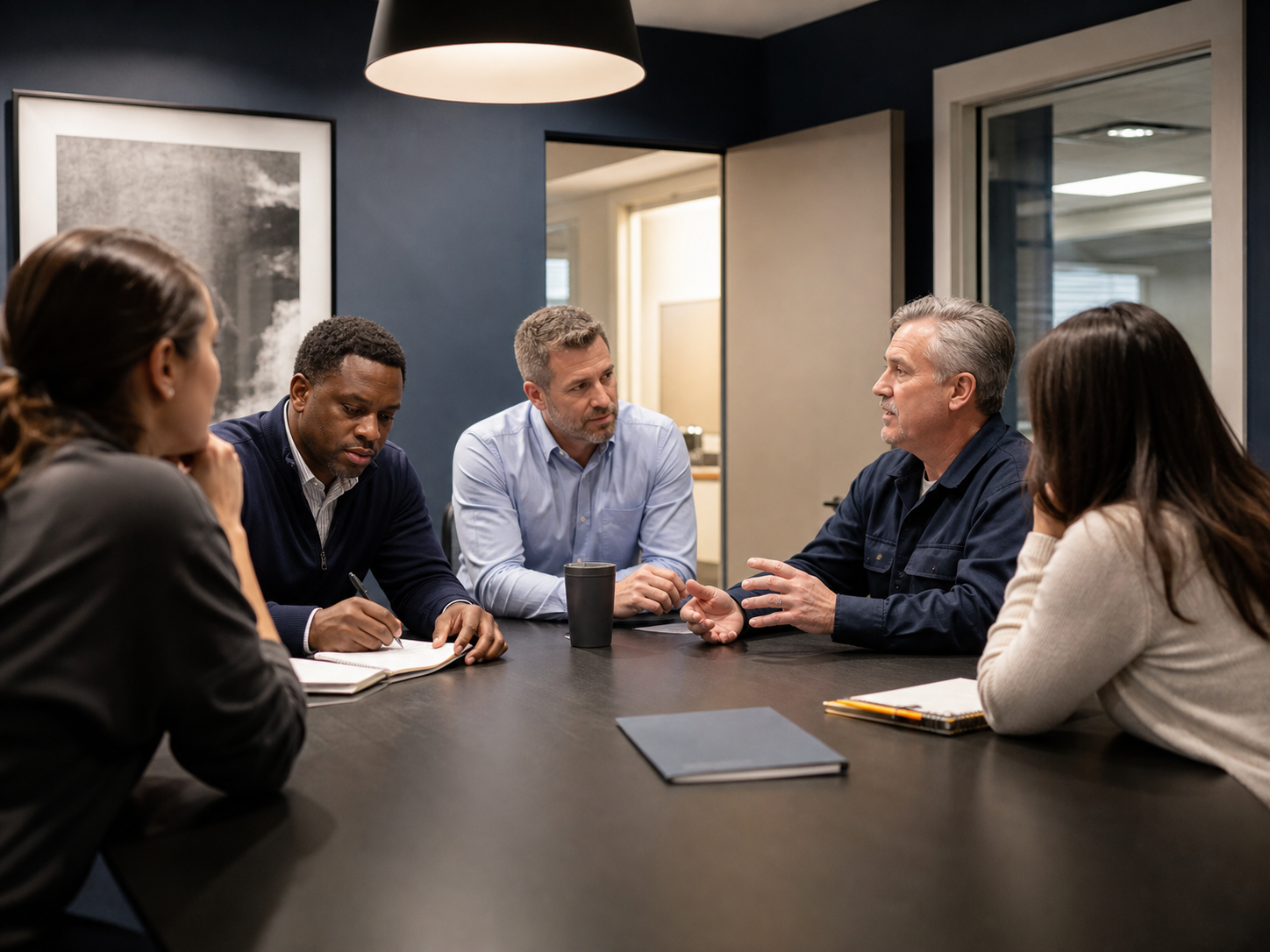 New owner listening to an experienced operating team